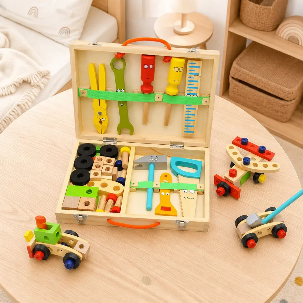 Nelokid Wooden Toy Tool Box