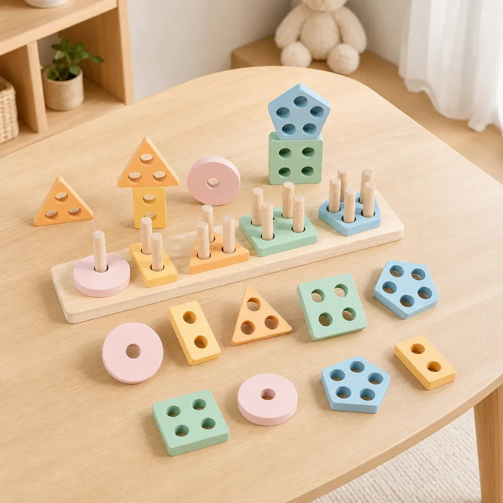 Nelokid Wooden Colour Sorting Toys
