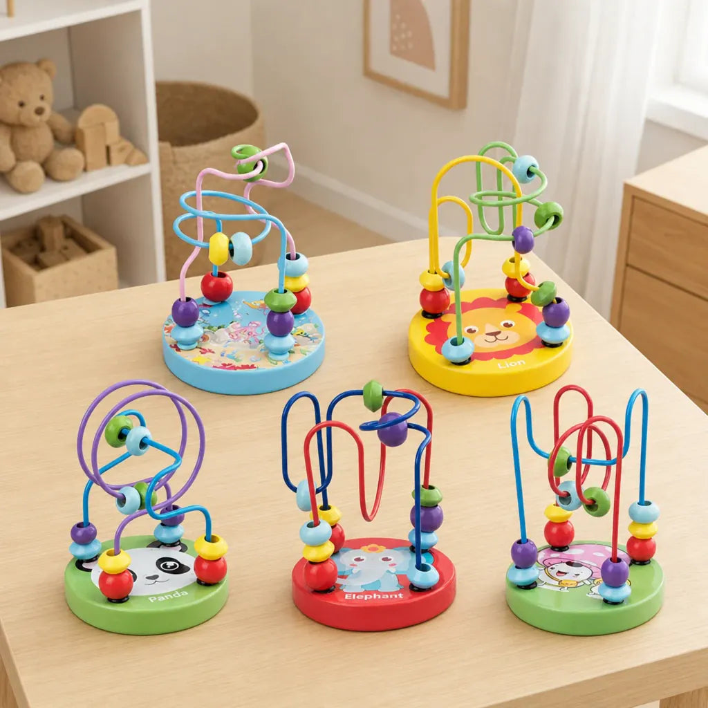 Nelokid Wooden Bead Maze Toy