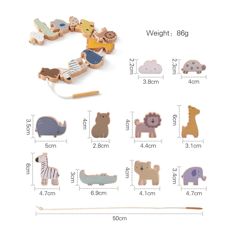 Nelokid Wooden Threading Toy