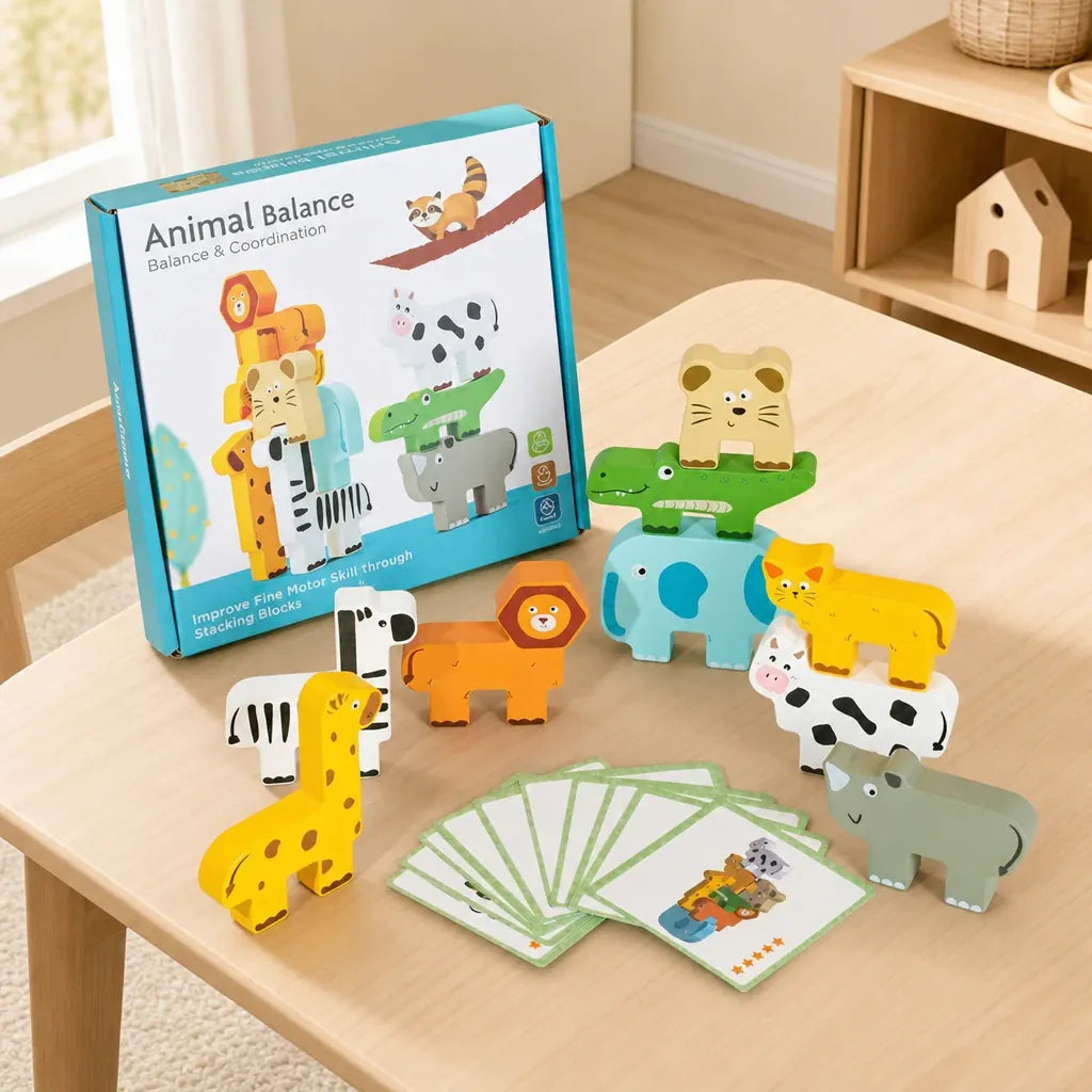 Nelokid Wooden Shape Stacking Toy