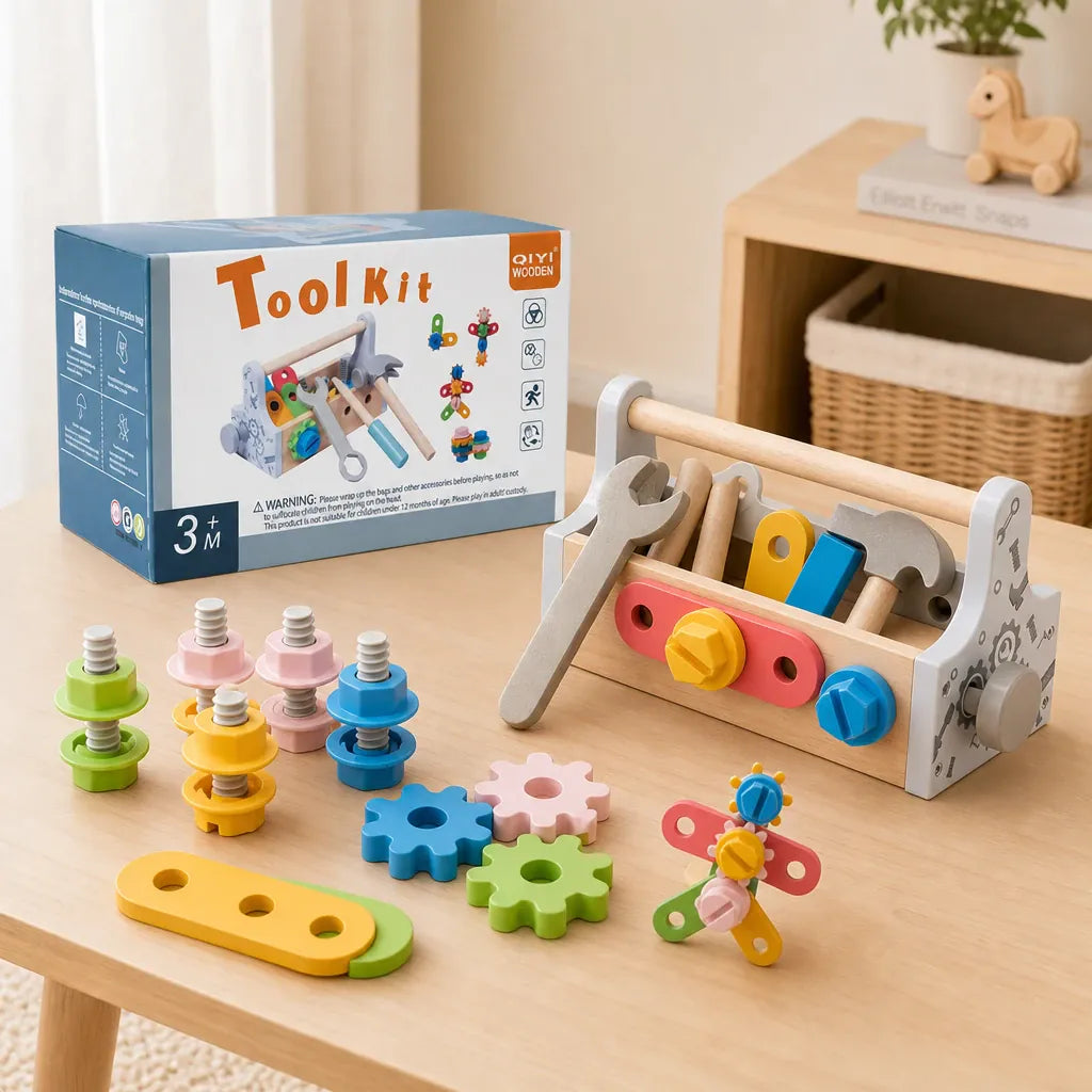 Nelokid Wooden Tool Box Toy