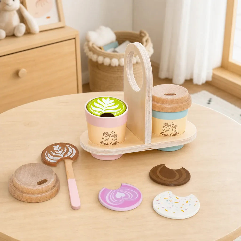 Nelokid Wooden Coffee Toy Set