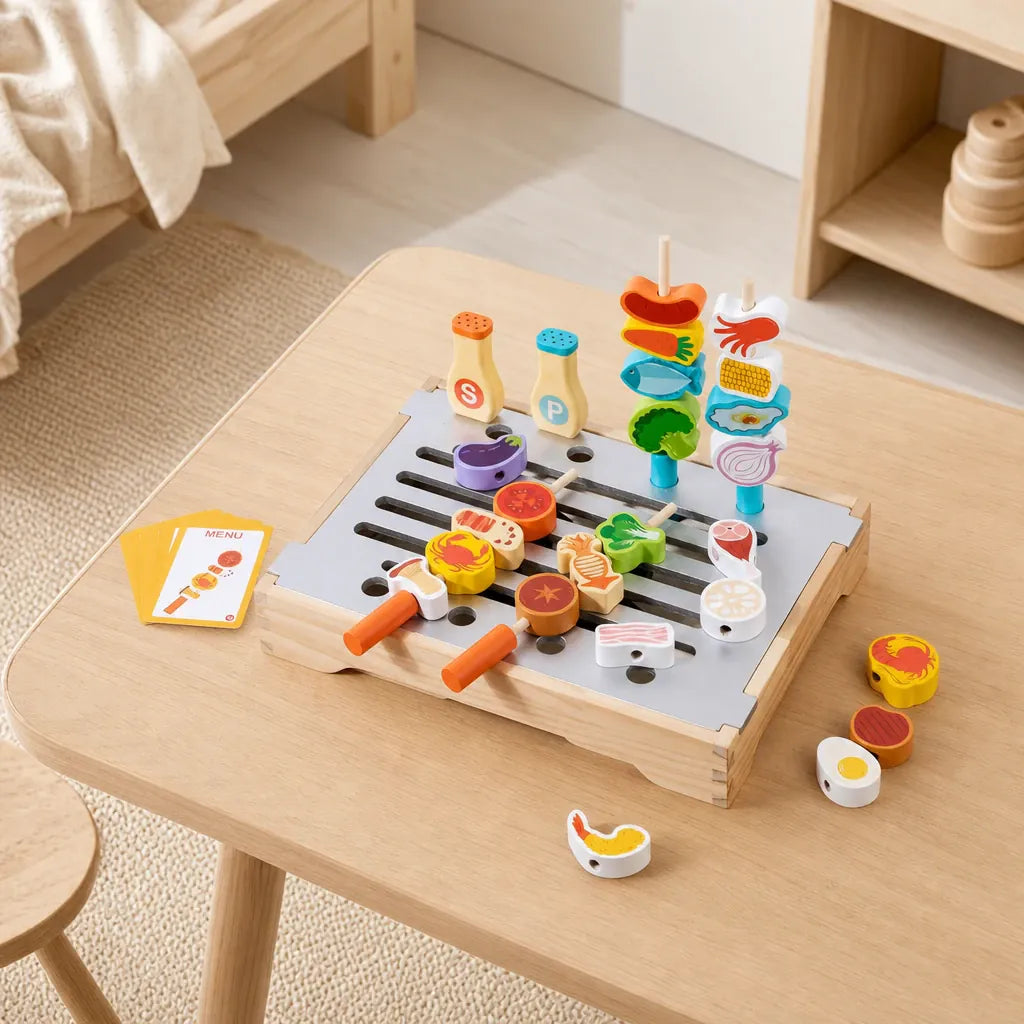 Nelokid Toy Wooden BBQ