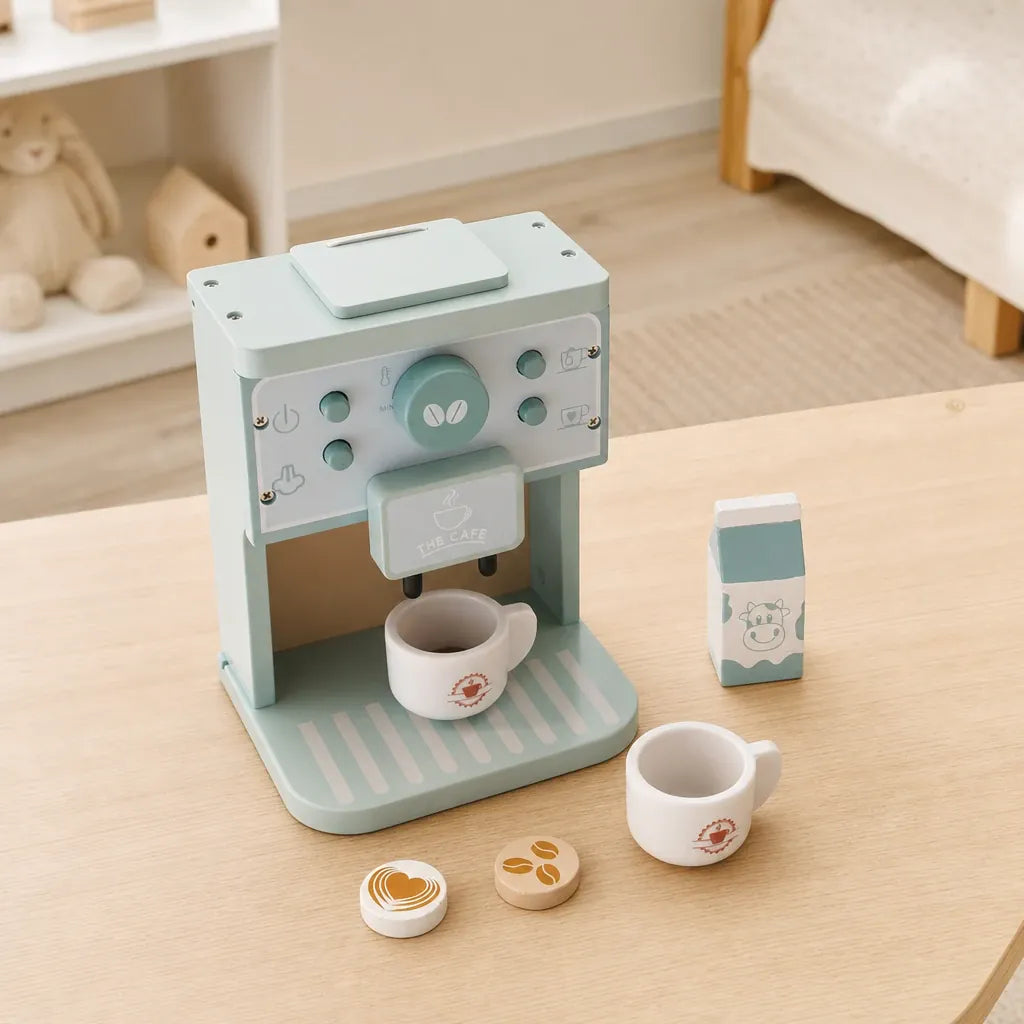 Nelokid Wooden Coffee Maker Toy