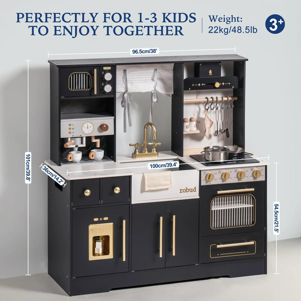 Nelokid Toy Kitchen With Working Sink
