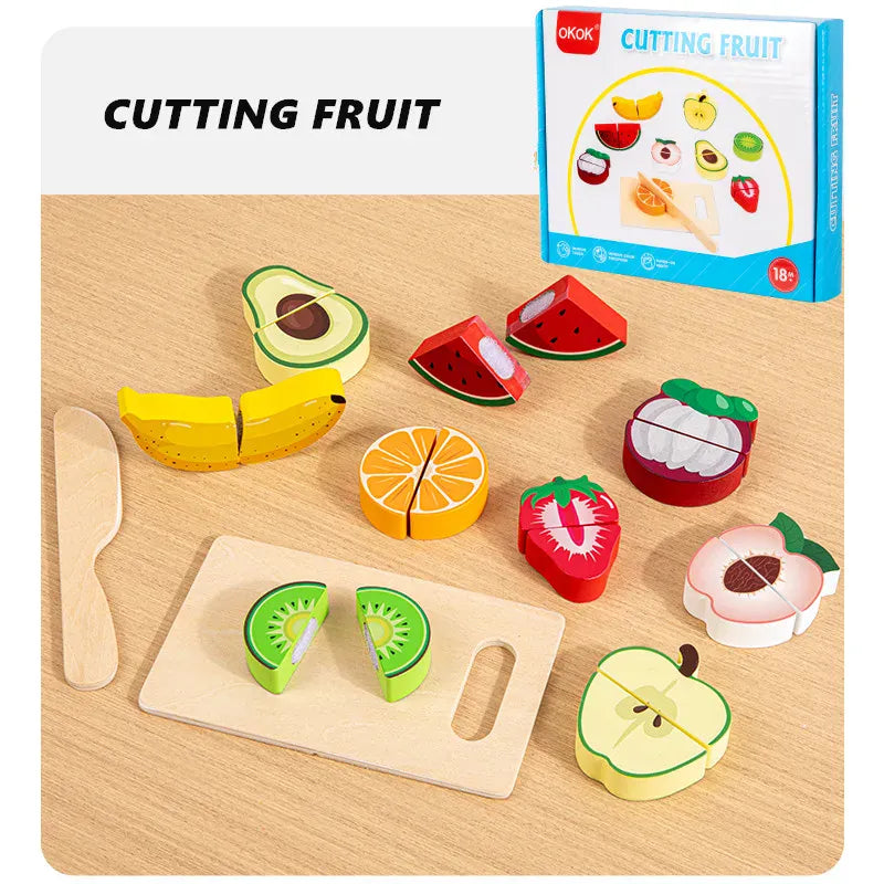 Nelokid Wooden Cutting Fruit Toy