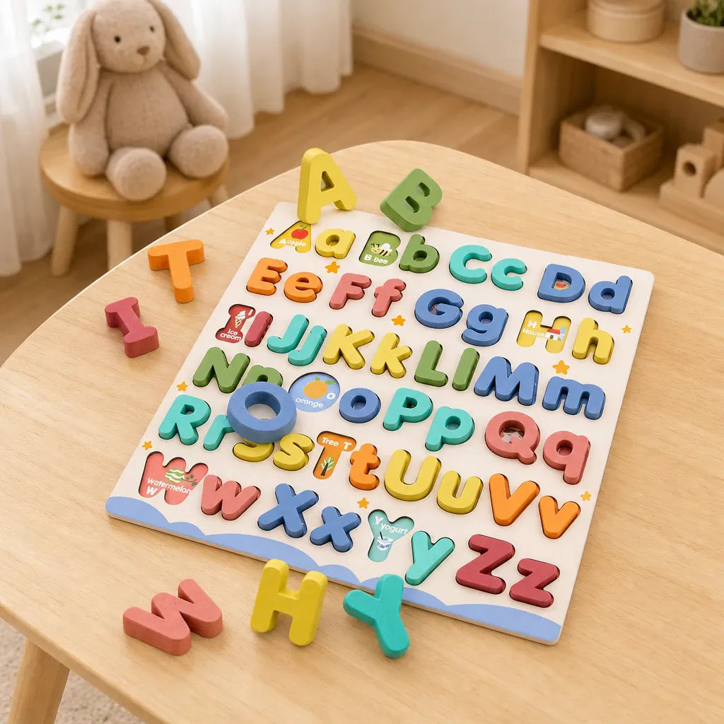 Nelokid Wooden Alphabet Puzzle