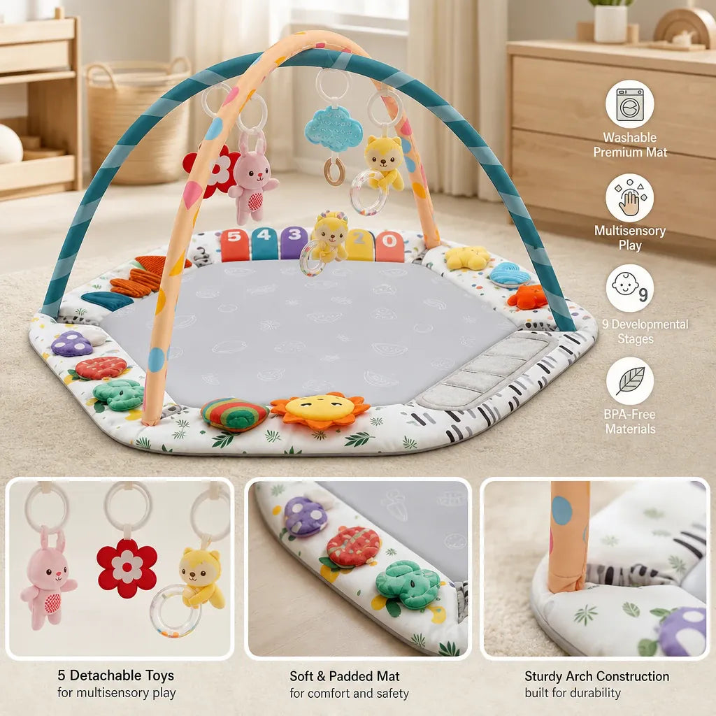 Nelokid Baby Play Gym Mat