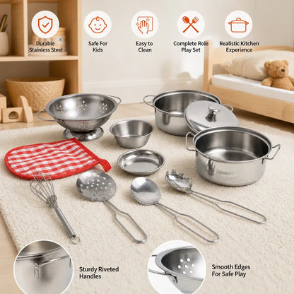 Nelokid Metal Toy Kitchen Accessories