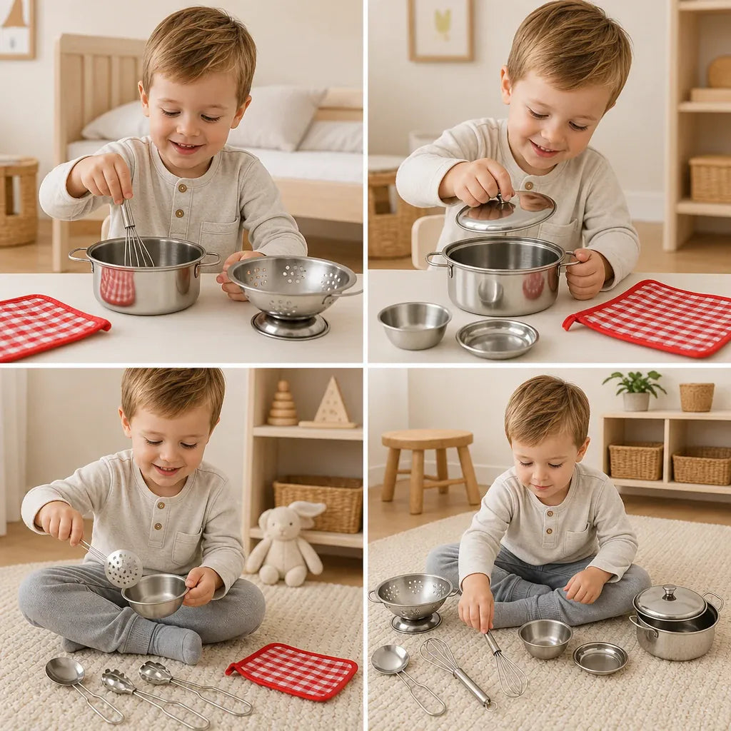Nelokid Metal Toy Kitchen Accessories