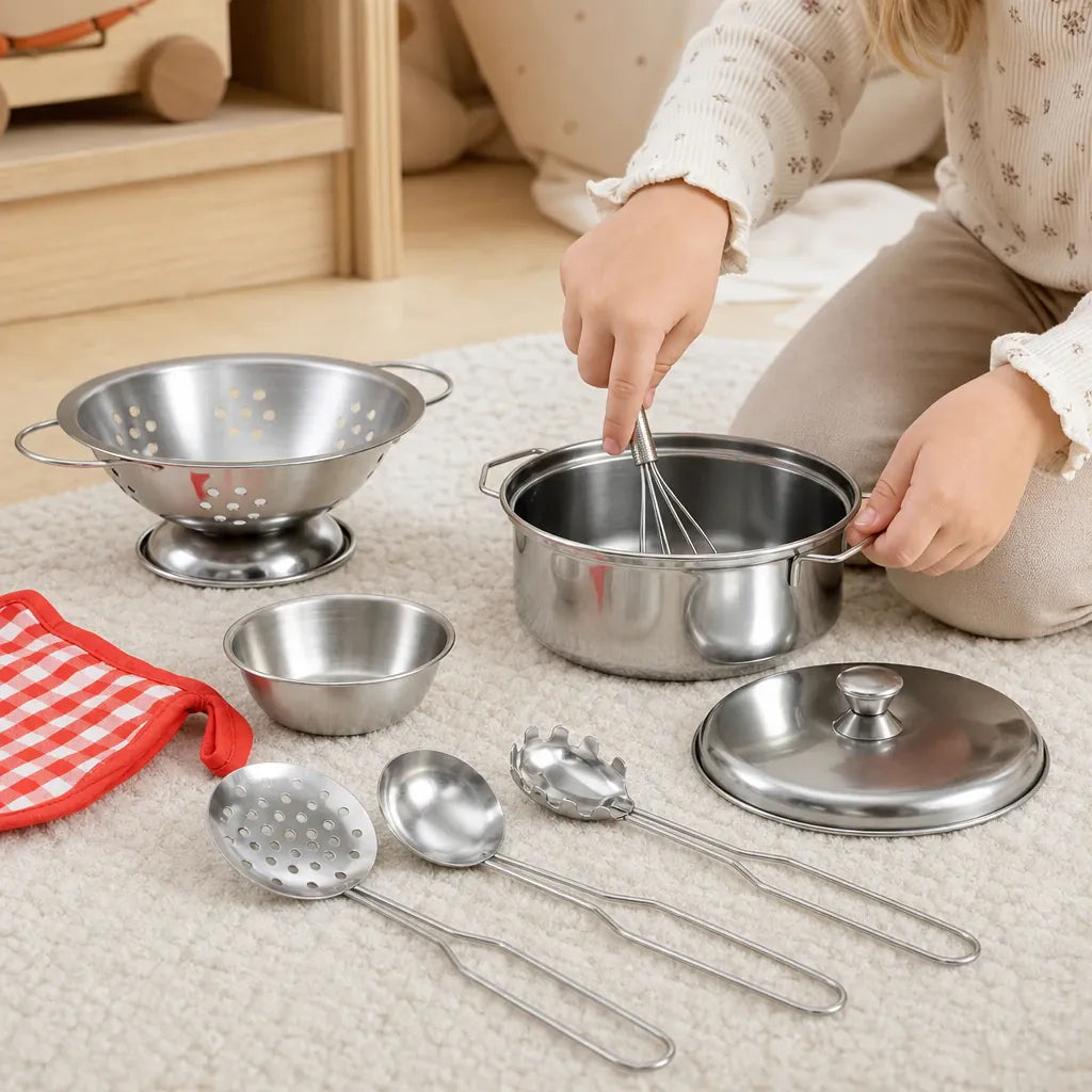 Nelokid Metal Toy Kitchen Accessories