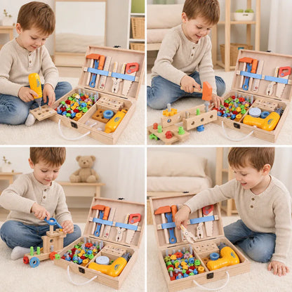 Nelokid Wooden Tool Set for Kids