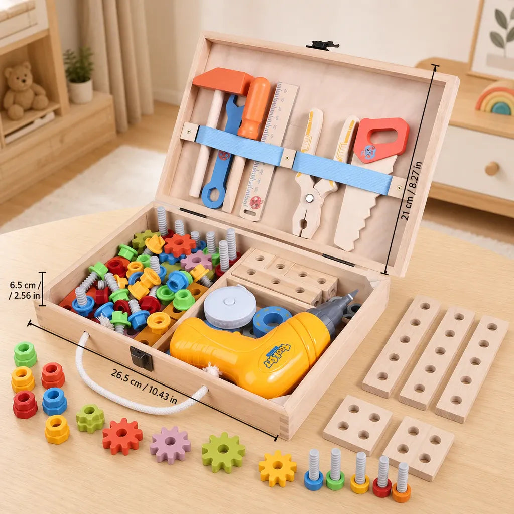 Nelokid Wooden Tool Set for Kids