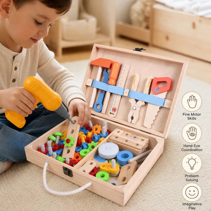 Nelokid Wooden Tool Set for Kids