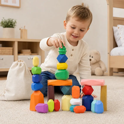 Nelokid Wooden Stones Stacking
