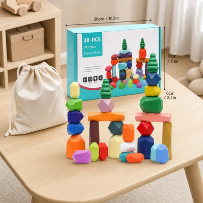Nelokid Wooden Stones Stacking