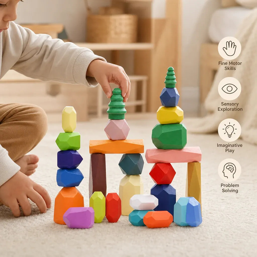 Nelokid Wooden Stones Stacking