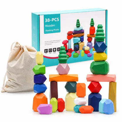 Nelokid Wooden Stones Stacking