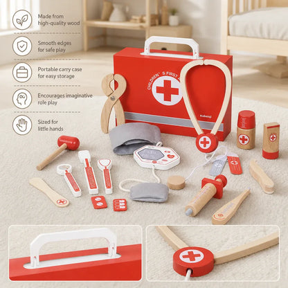 Nelokid Wooden Doctor Play Set