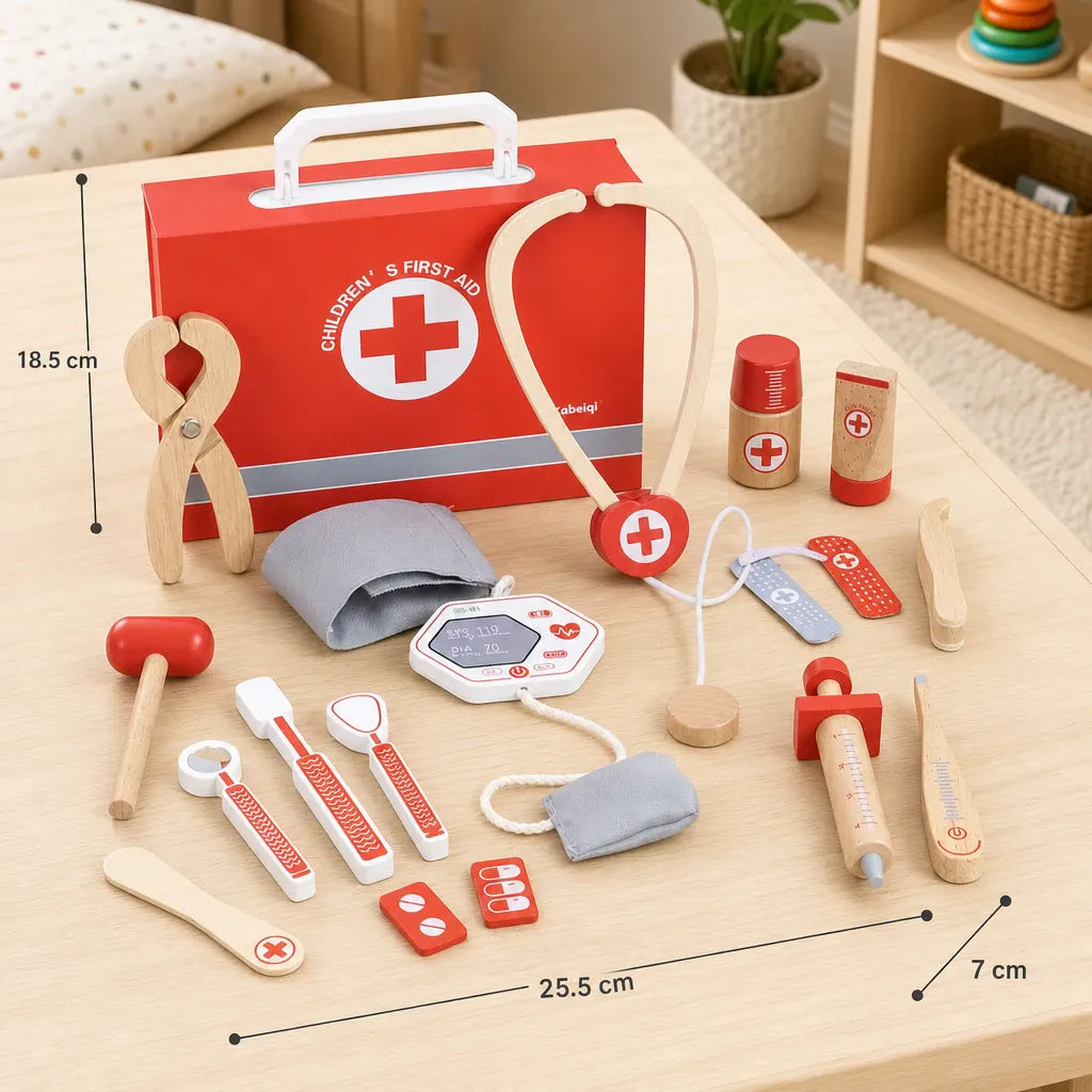 Nelokid Wooden Doctor Play Set