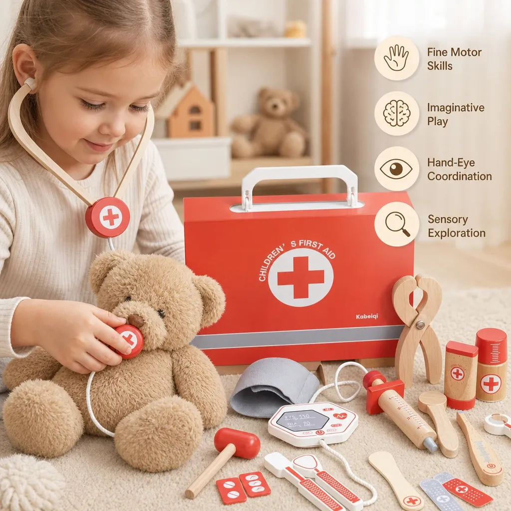 Nelokid Wooden Doctor Play Set
