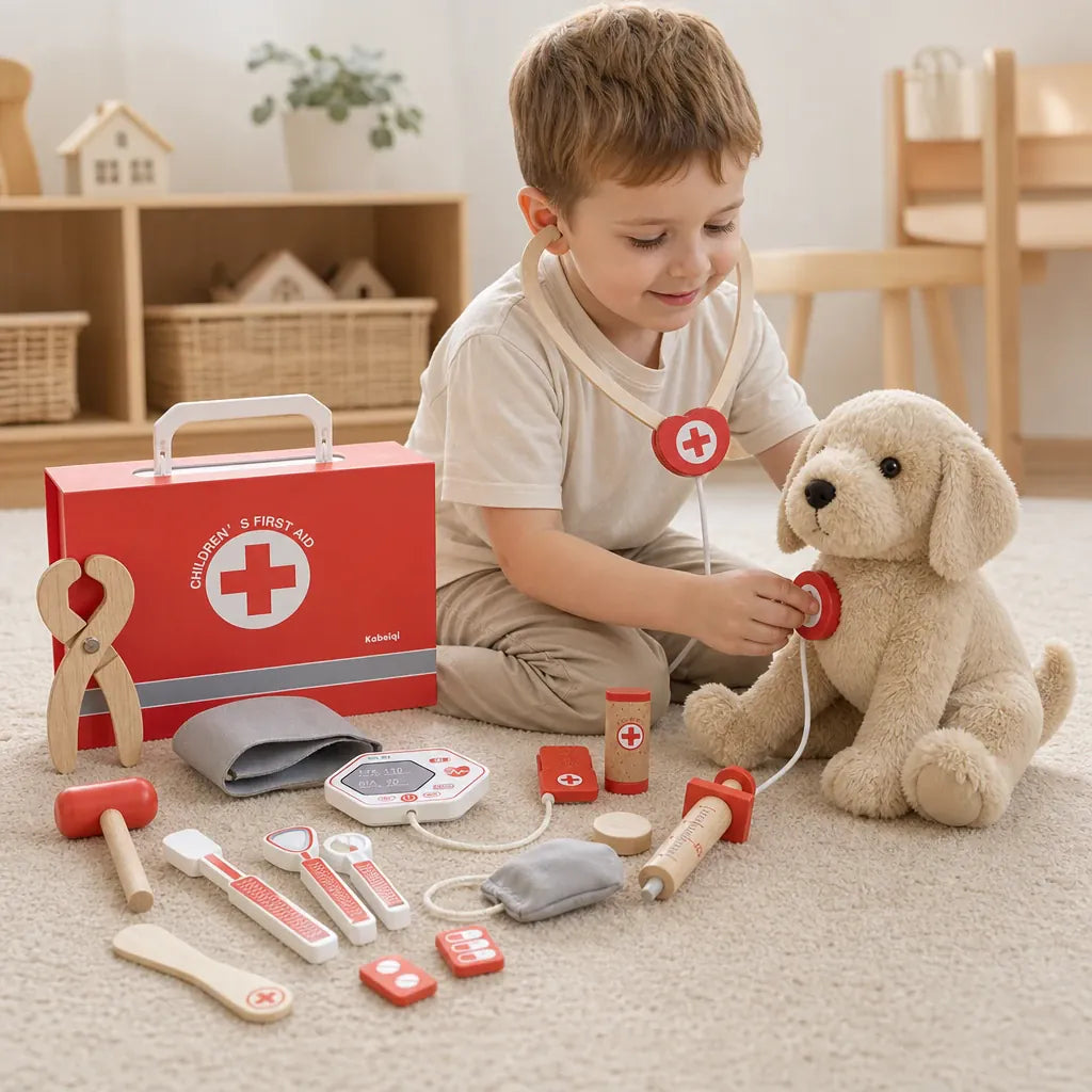 Nelokid Wooden Doctor Play Set