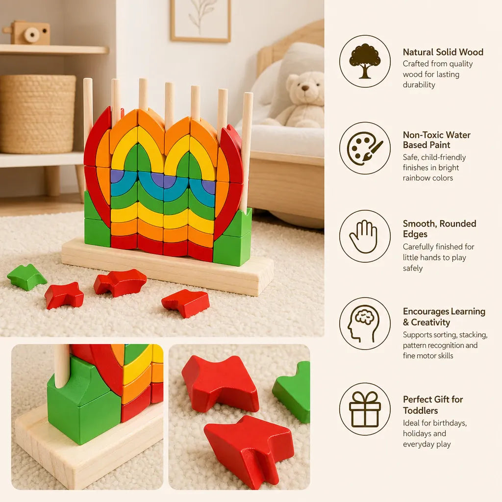 Nelokid Geometric Stacking Toy