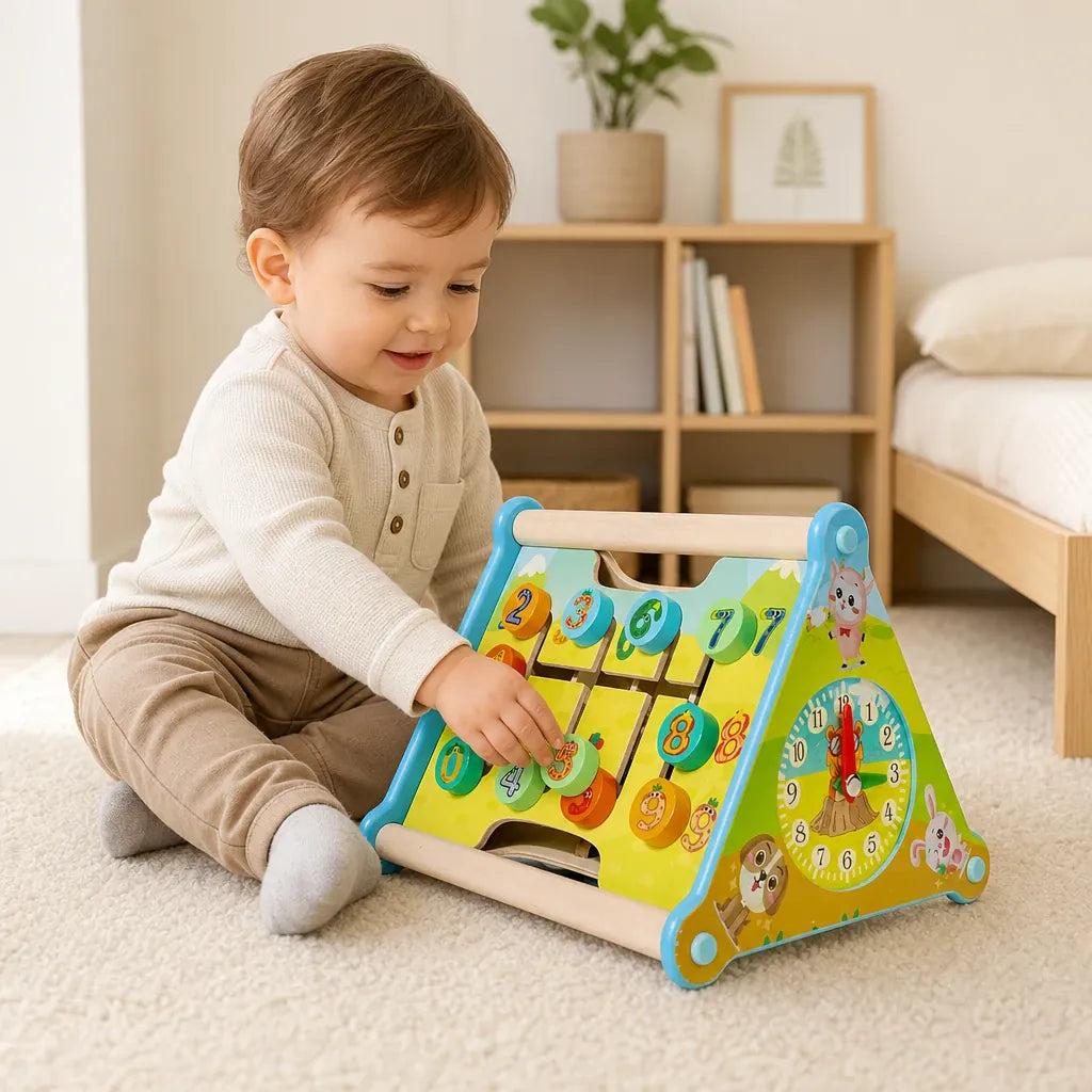 Nelokid 5 in 1 Wooden Activity Cube