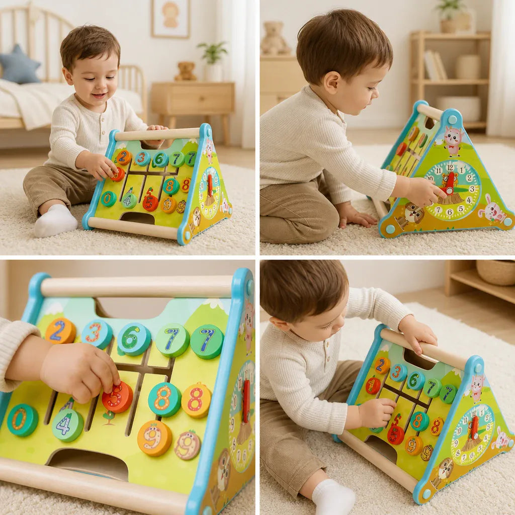Nelokid 5 in 1 Wooden Activity Cube
