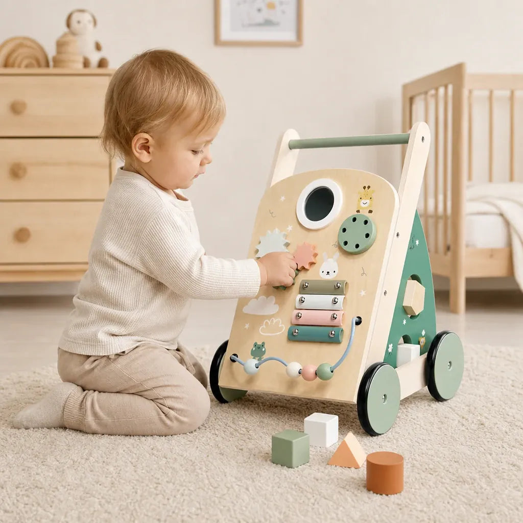 Nelokid Wooden Activity Walker