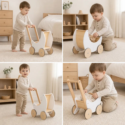 Nelokid Wooden Push Along Walker