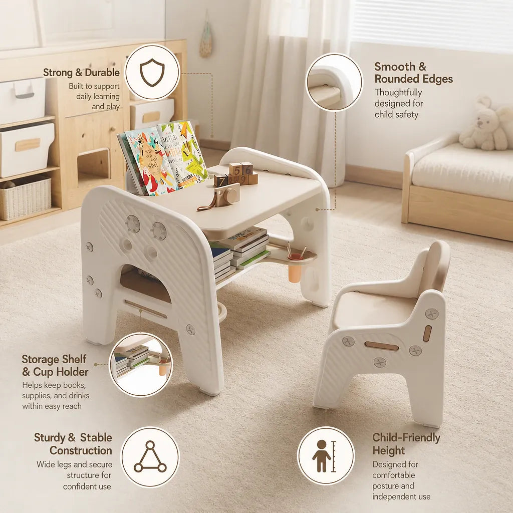 Nelokid Kids Study Table And Chair