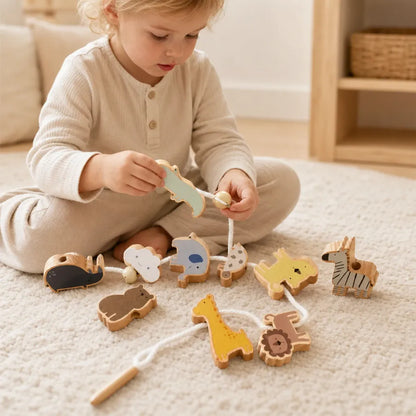 Nelokid Wooden Threading Toy