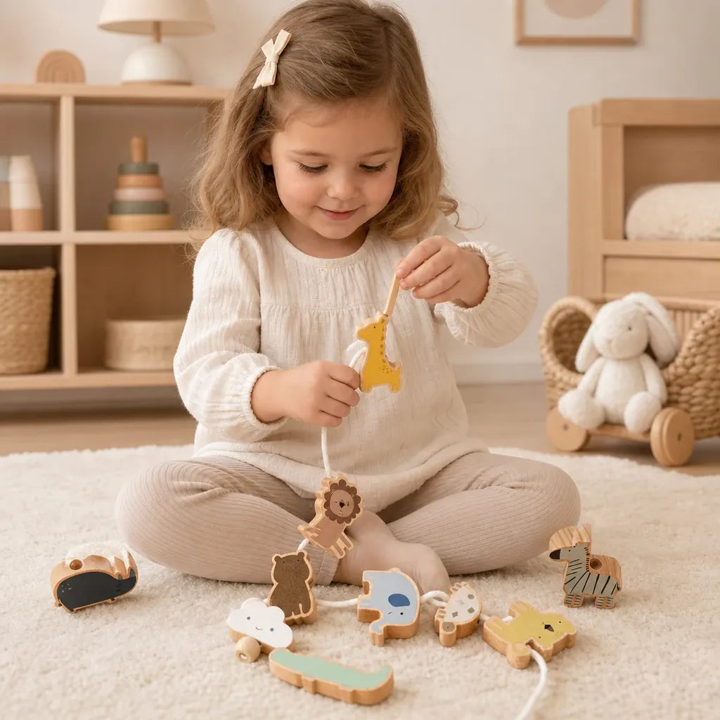 Nelokid Wooden Threading Toy