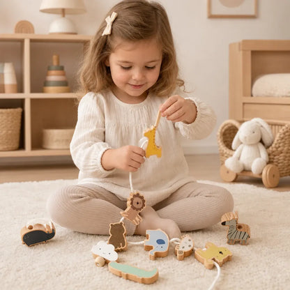 Nelokid Wooden Threading Toy