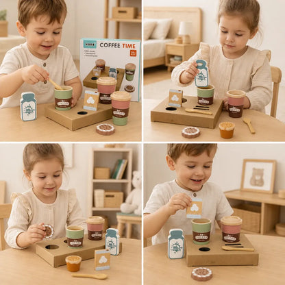 Nelokid Toy Kitchen Coffee Maker