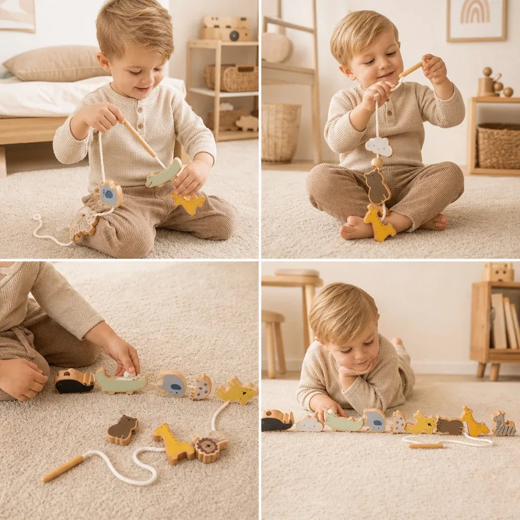 Nelokid Wooden Threading Toy