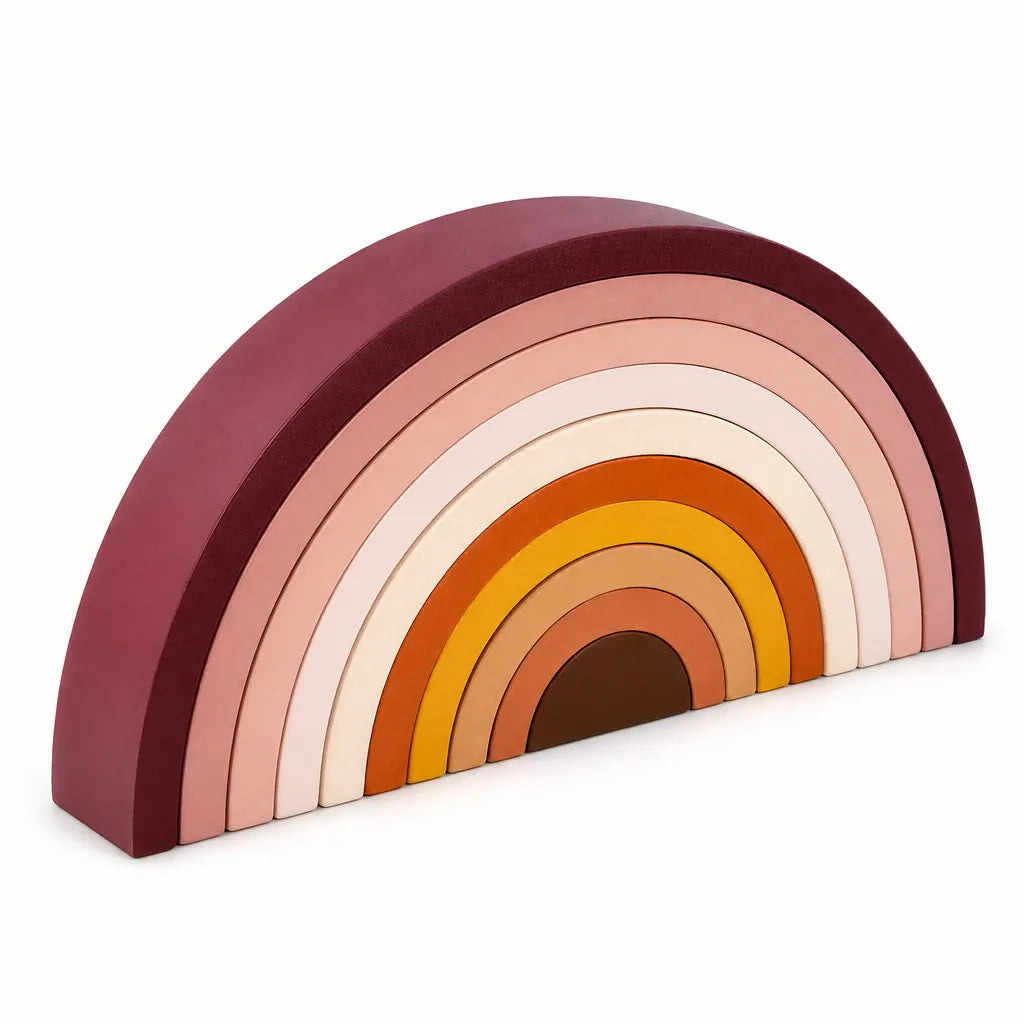Nelokid Wooden Rainbow Stacking Toy