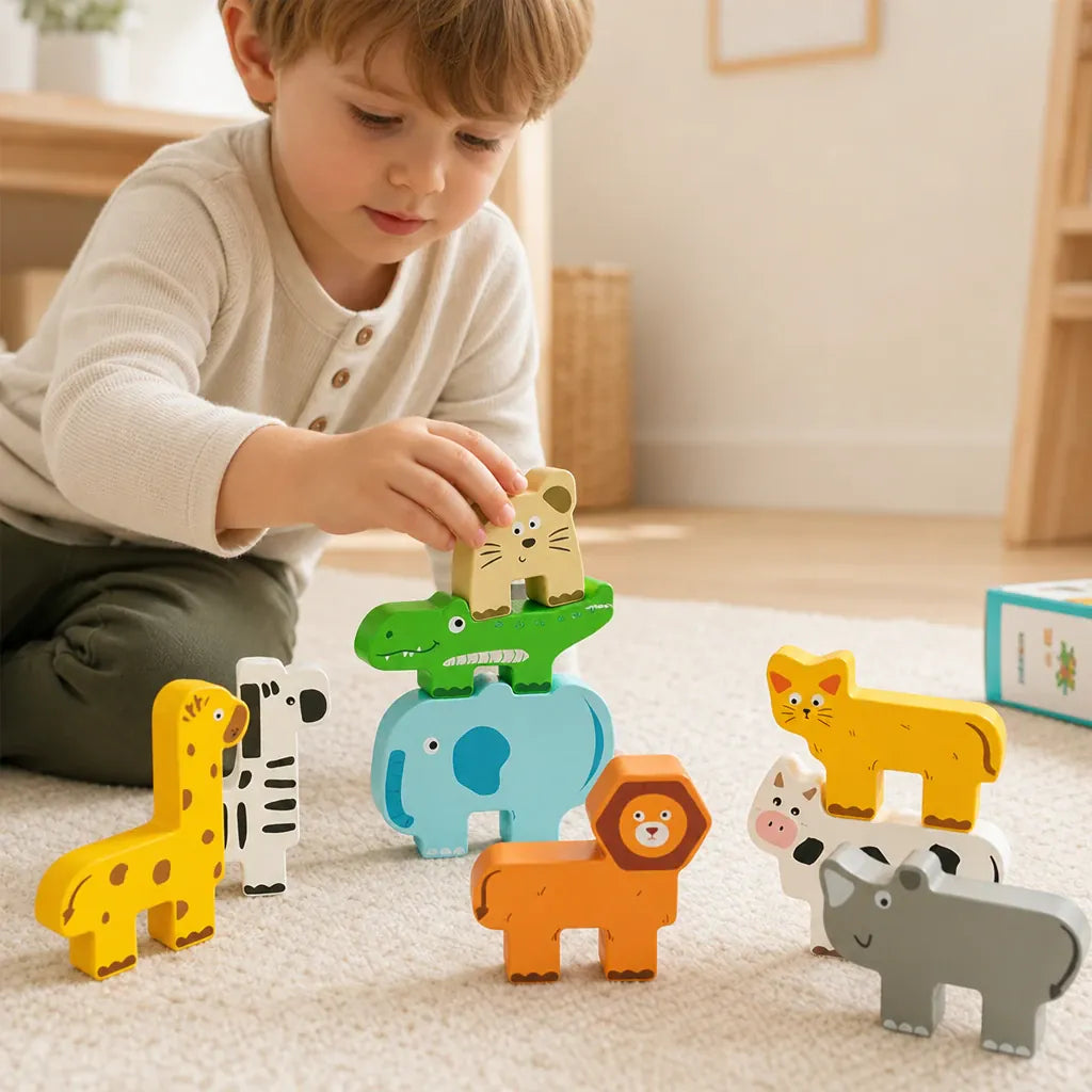Nelokid Wooden Shape Stacking Toy