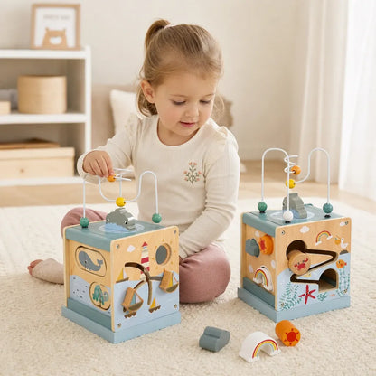 Nelokid Wooden Activity Cube