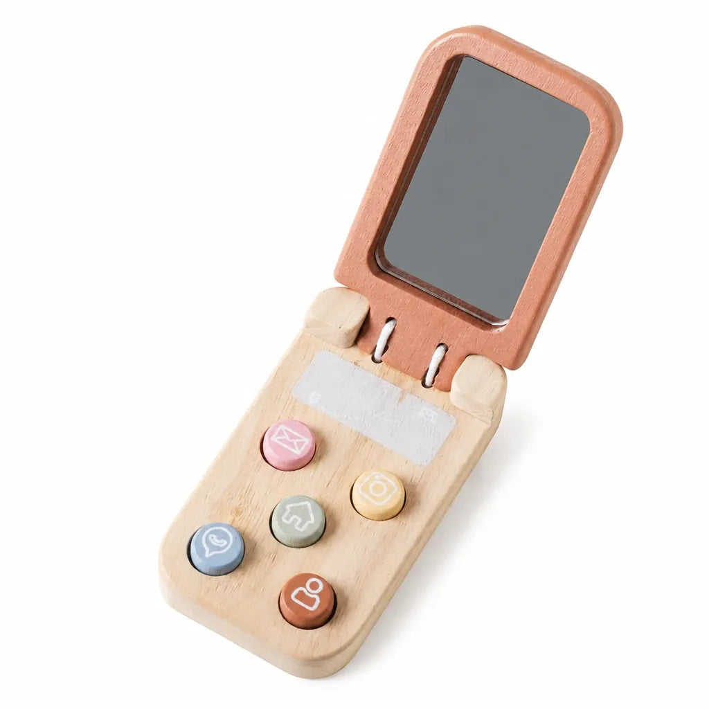 Nelokid Toy Phone Wooden