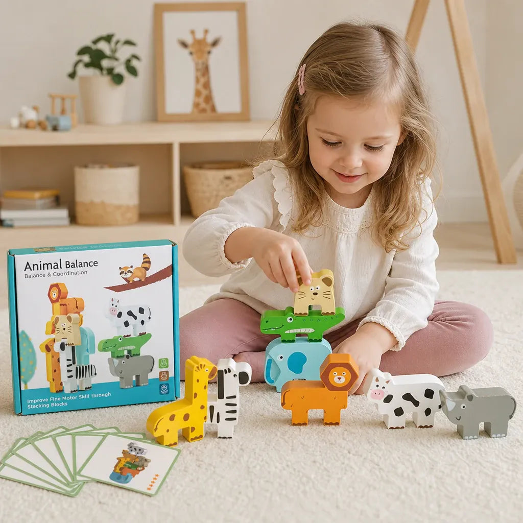 Nelokid Wooden Shape Stacking Toy