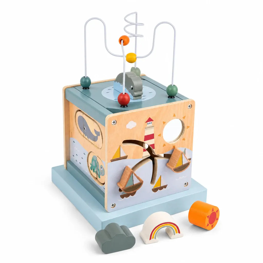 Nelokid Wooden Activity Cube