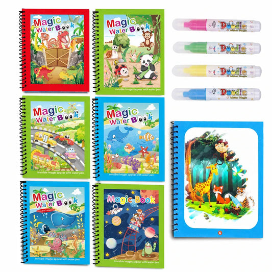 Nelokid Reusable Magic Water Painting Book