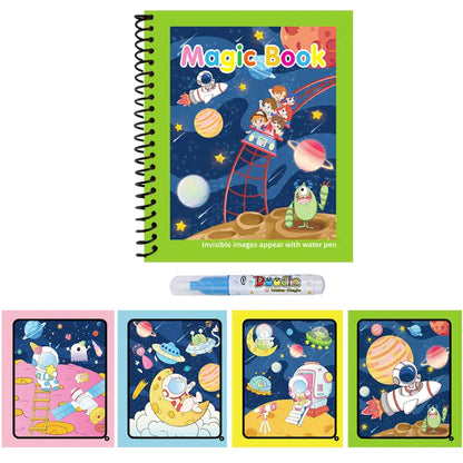 Nelokid Reusable Magic Water Painting Book