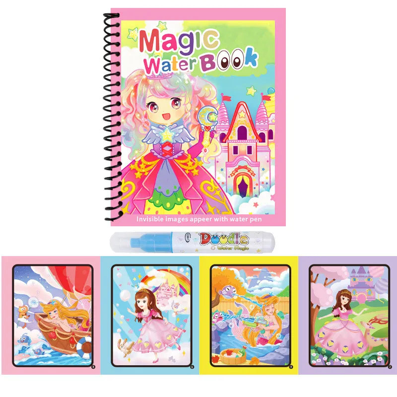 Nelokid Reusable Magic Water Painting Book