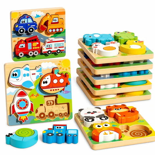 Nelokid Wooden Shape Puzzle Board