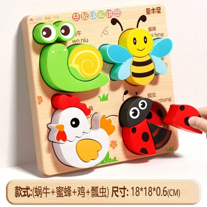 Nelokid Wooden Shape Puzzle Board