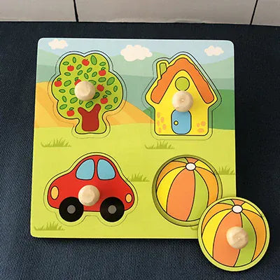 Nelokid Wooden Shape Puzzle Board